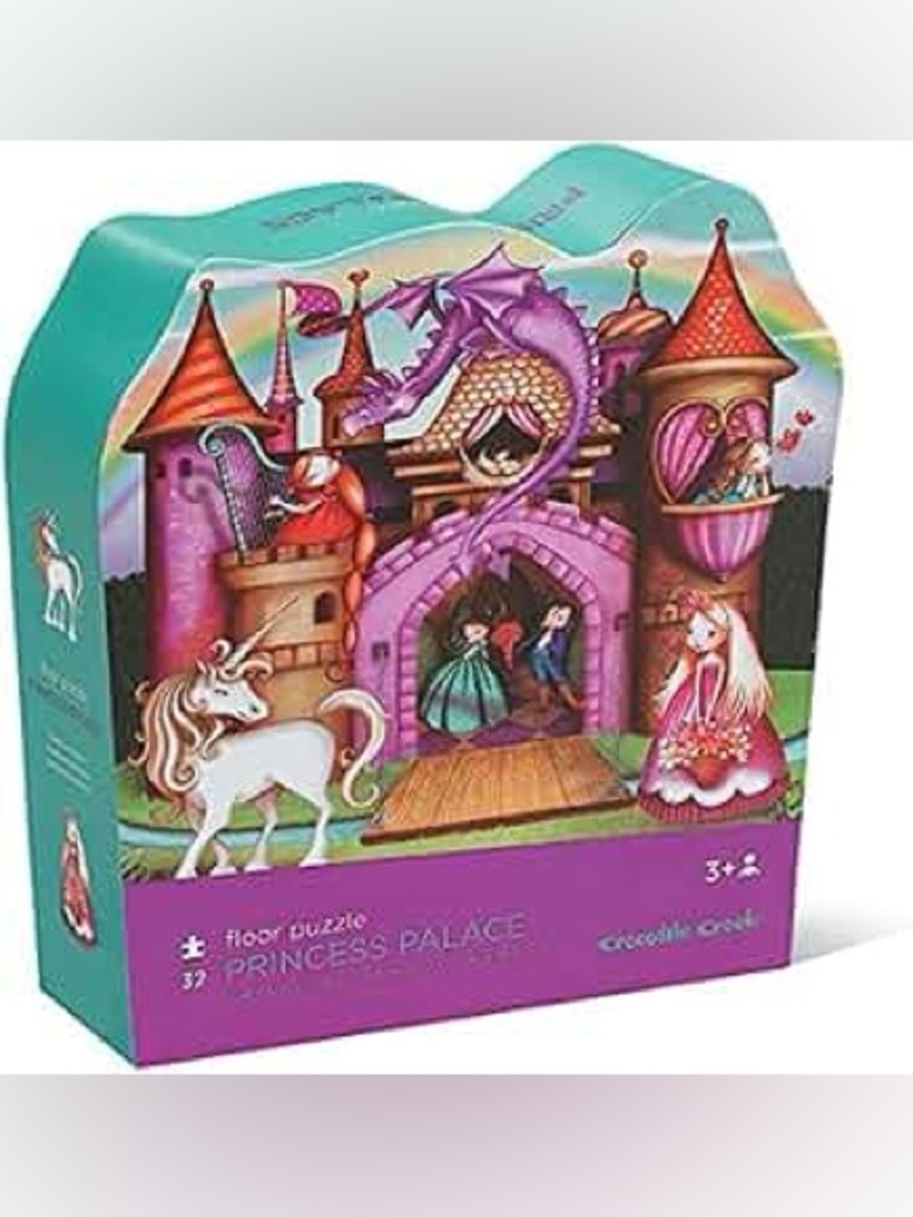 Crocodile Creek Princess Palace Floor Puzzle — Pink Castle Scene